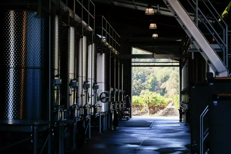 The tasting room adjoins a winery, which will be used  exclusively to make the Bard, Realm’s most accessible wine, which makes up half of the winery’s 20,000-case production. </p>
<p>Jessica Christian/The Chronicle